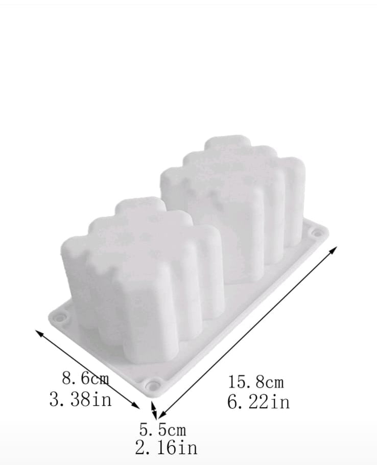 Small Hearts Cube Candle