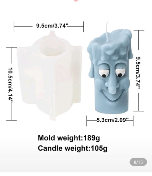 2 Pack Funny Face Candles